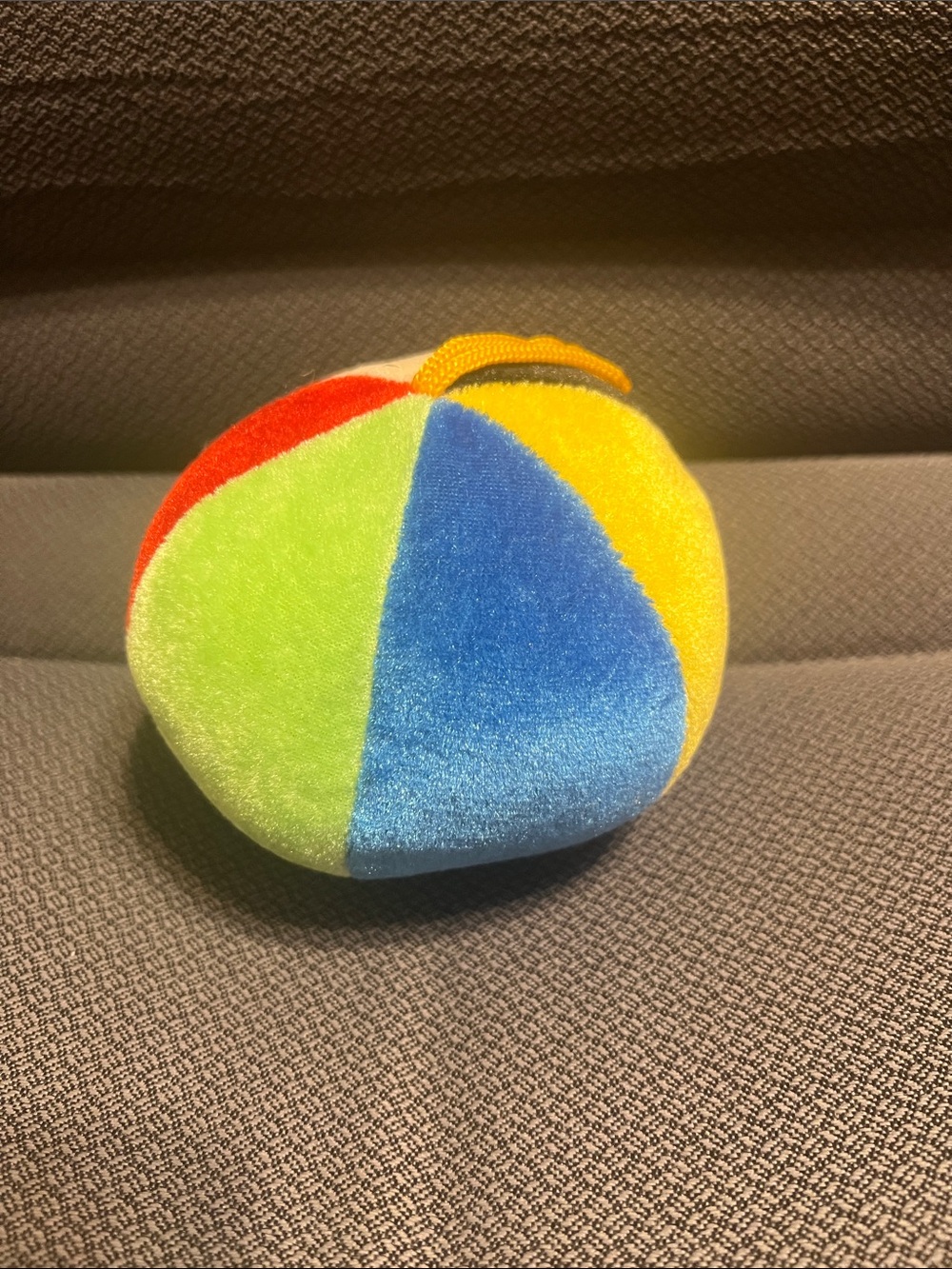 Plush Multicolor Beach Ball Toy - Green, Blue, Yellow, Red Panels